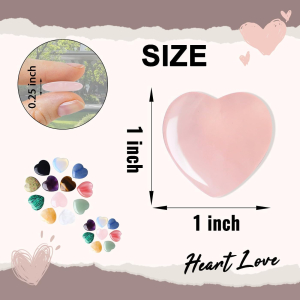 Crystal Heart Set of 12 Mini Healing Stones for Reiki, Meditation, and Spiritual Gifting