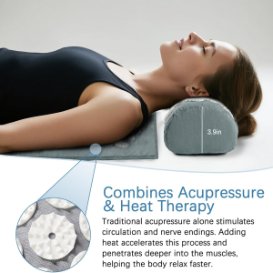 Heated Acupressure Mat for Back Pain Relief with Timer and Adjustable Heat Therapy