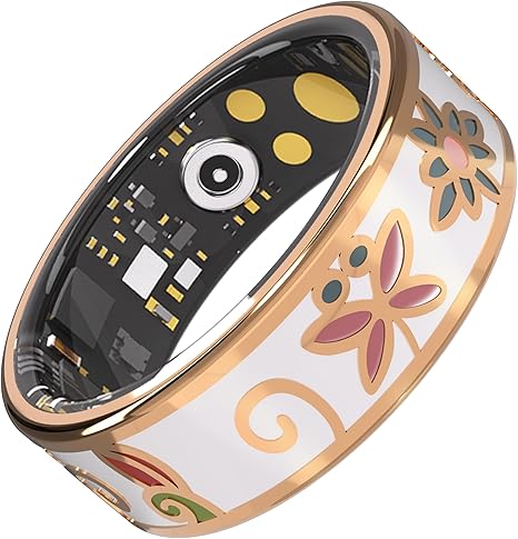 lumthou Enamel Craft Smart Ring for Women & Men – No Subscription Fee Fitness Tracker with Sleep Tracking, Heart Rate, SpO2 – IP68 Waterproof for iPhone Android – Activity Tracker, Remote Camera (9)