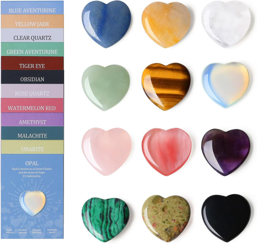 crystal heart set