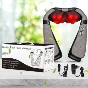 Electric Shiatsu Neck Back Massager Pillow with Heat for Shoulder and Full Body Use